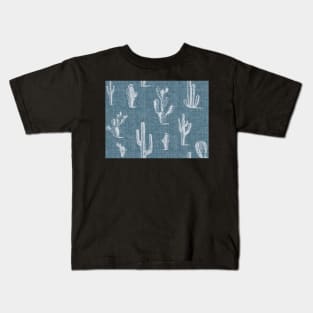 Cacti Canvas - blue Kids T-Shirt